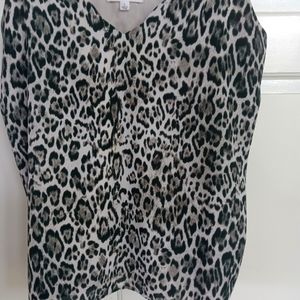 Socialite silky animal print camisole size L